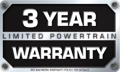 Mahindra 3 year Limited Powertrain Warranty